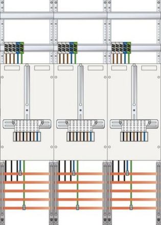 ABN 3Pkt 3Z terminal block/ZSK 5-pole 750x1050mm meter field (Z37530)