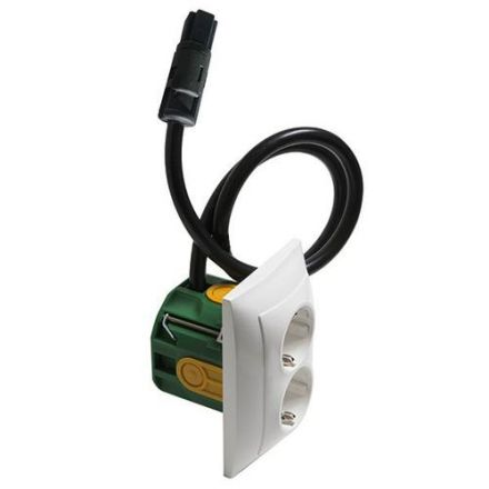 Hochköpper 00075081 H11.6612.02 RD30 Badora double socket SCHUKO