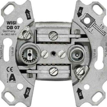 WISI DB07 BK/SAT pass-through socket 14dB