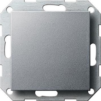 Gira 026826 blank cover with support ring System 55 color aluminum