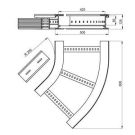Unex 67536-04 45° grey RAL7035 135x500 R300 U23X flat bend