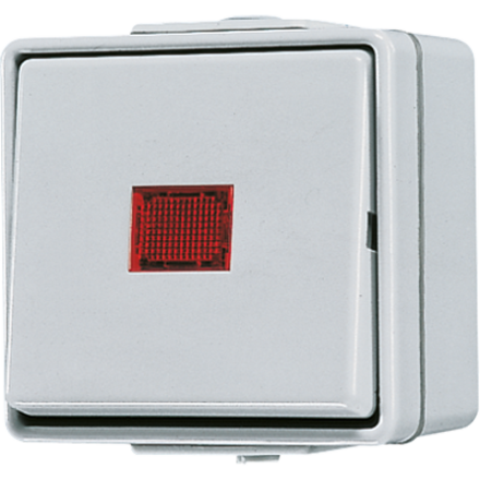 Jung 606KOW rocker control switch, universal off-changeover, 10 AX 250 V ~, IP 44, WG 600