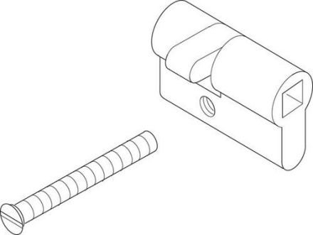 ABN square 8mm profile half cylinder (FZ4)