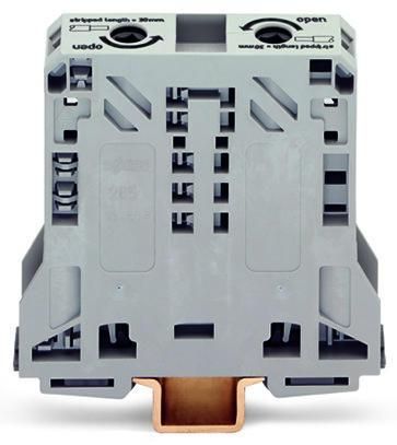 Wago 285-150 50qmm grey 2 conductor feed-through terminal