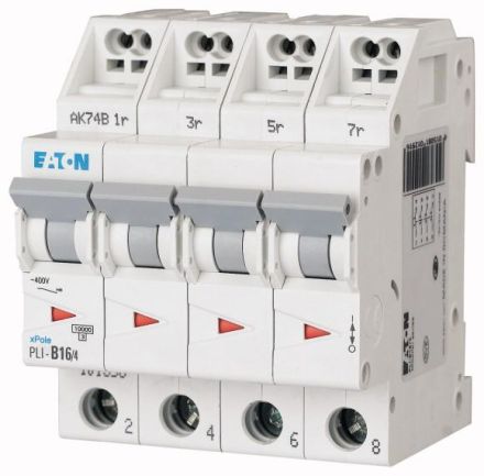 Eaton PLI-D16/4 miniature circuit breaker, 16A, 4p, D-Char, 101370
