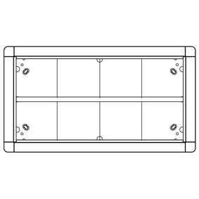 Ritto 1882270 flush-mounted frame 8 module slots, white
