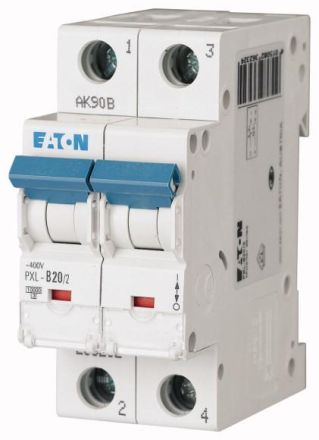 Eaton PXL-D20/2 miniature circuit breaker, 20A, 2p, D-char, 236345