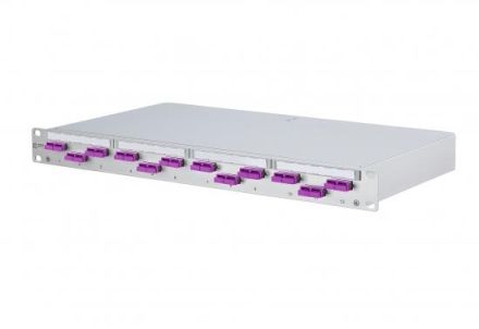 METZ CONNECT 150200BB12-E OpDAT PF VIK 12xSC-D violet OM4 grey patch panel