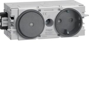 TEHALIT GS11009011 Channel socket GS1100 anthracite with 1-way switch