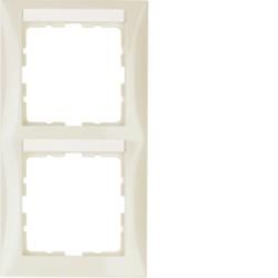 Berker 10128912 frame with label field white, glossy Berker S.1