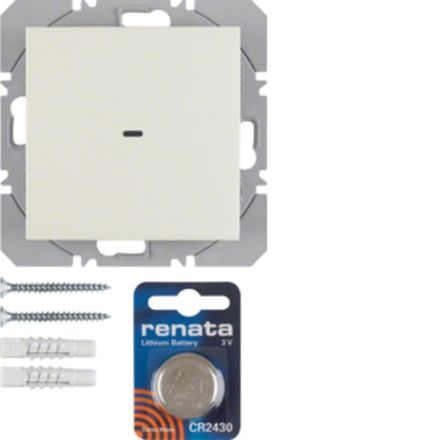 BERKER 85655282 KNX RF wall transmitter flat S.1/B.3/B.7 | 1-way | glossy white