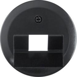 Berker 140701 Centre piece for UAE socket black, glossy 1930/Glass/Palazzo