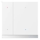 GVS 88188407 KNX pushbutton sensor WALTZ | 2-fold, aluminum | white