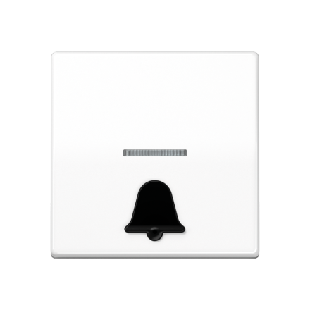 Jung SPAS591K1KO5WW rocker switch 1-way with light guide, with touch-sensitive bell symbol, Duroplast antimicrobial, AS series, alpine white