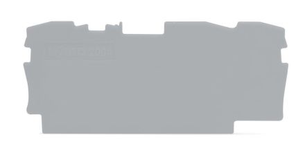 Wago 2004-1391 1mm thick grey end plate and intermediate plate
