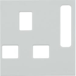 Berker 3313079909 Central piece for sockets, British Standard switchable polar white matt Berker