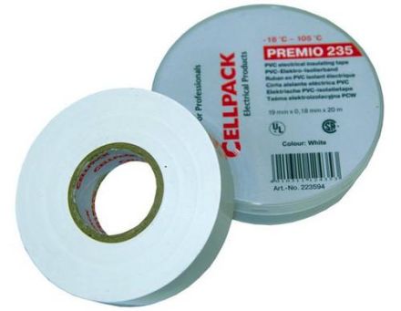 Cellpack 223594 No. 235 0.18x19mm 20m black Premio PVC tape