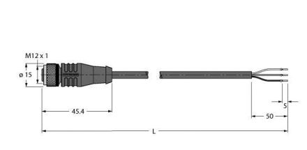 ESCHA 8063604 IE-WFKFDSY4.029-10/16/S3800/S38 connection cable