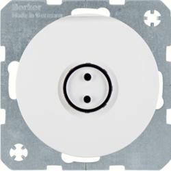 Berker 47442079 SCHUKO socket with hinged cover and touch-sensitive symbol polar white, glossy Berk