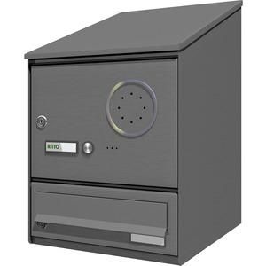 Ritto RGE1304120 letterbox surface-mounted horizontal audio, chrome ring, stainless steel