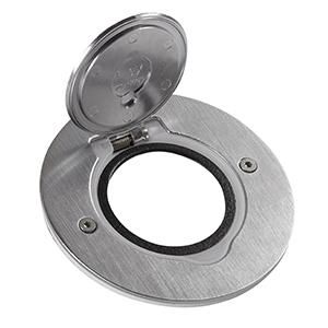 Legrand 89701 cover set 1x2Mod Inox round, (stainless steel)