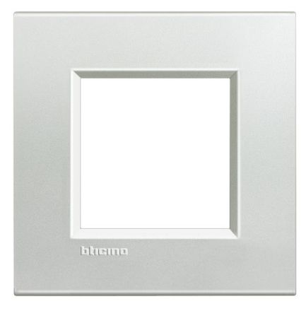 Bticino LNA4802AG Light frame SILVER 2-module, (Silver)