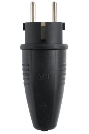 ABL 100000039 Original plug SCHUKO & fr-be rubber (TPE) black IP44 type 1506