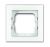 Busch-Jaeger 1721-280 cover frame, 1-way frame white glass