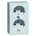 Hochköpper 00494811 D 6652.02 SI BF 2-way socket SCHUKO
