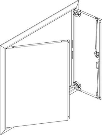 ABN for flush-mounted flat distributor 3x4 row ESPRO cover frame with solid door (GBRU34T)