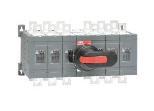 ABB Stotz-Kontakt OT160E33CP, load changeover switch 6-pole 160A with handle and shaft open switching I-0-II, 1SCA118537R1001