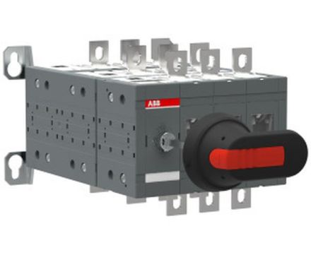 ABB Stotz-Kontakt OT250E03YP, bypass switch 3-pole 250A with handle and shaft open changeover I-0-II, 1SCA123553R1001