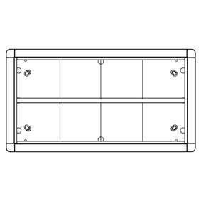 Ritto 1883750 surface-mounted frame 8 module slots, grey-brown