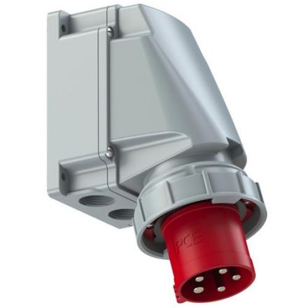 PCE 535-6 63A 5-pin 6h IP67 TWIST wall plug