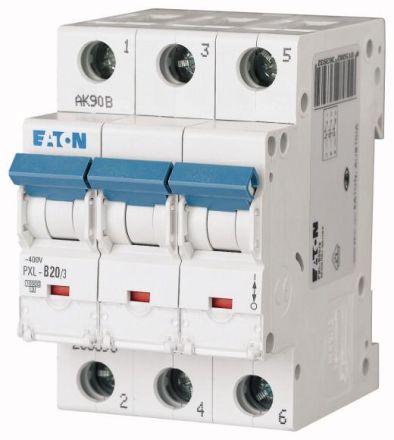 Eaton PXL-D20/3 circuit breaker, 20A, 3p, D-Char , 236466