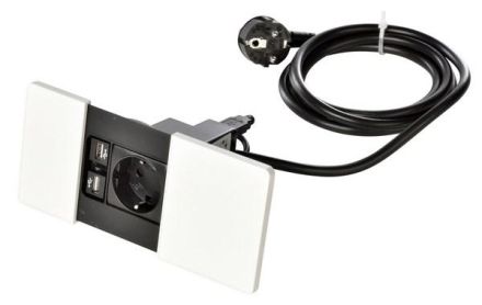 Kopp 939617016 VersaPAD 1-way + 2USB white power strips