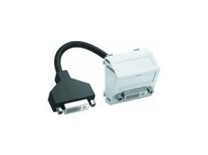 OBO Bettermann MTS-DVI F AL1 with cable female-female. 45x45mm multimedia carrier DVI, 6104772