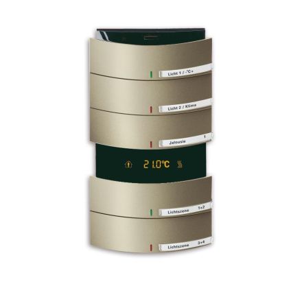 Busch-Jaeger 6321/58-260 control element 5/10-way, with IR interface and RTR, Busch-triton® palladium
