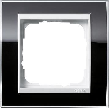 Gira 0211733 1-way cover frame for pure white Gira Event Clear Black