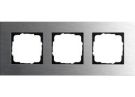 Gira 0213219 3-way cover frame Gira Esprit stainless steel