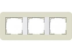 Gira 0213417 cover frame 3f Gira E3 sand/pure white