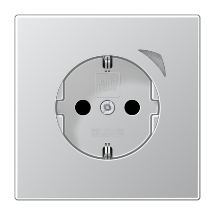 Jung BTAL1521SE-L SCHUKO socket, 16 A 250 V ~, screw terminals, with function display, integrated increased contact protection, SAFETY+, thermoplastic painted, LS series,