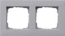 Gira 212255 cover frame 2-way flat E2 F alu