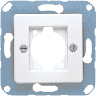 Jung 168-1WW cover for loudspeaker socket, for XLR connector (D series), thermoplastic, 50 x 50 mm, alpine white