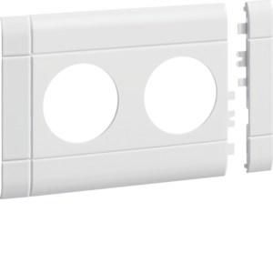TEHALIT GB100209010 Modular panel 2-way plug BRH OT 100mm pure white