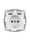 Berker 48038989 USB polar white glossy socket SCHUKO