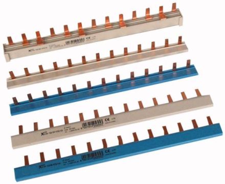 Eaton Z-SV-10/1P-1TE/13 phase busbar, 1Ph, 10qmm, straight grey, pin, 13TE, 264916