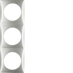 Berker 918192568 frame 3-way chrome, matt lacquered Integro Flow