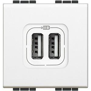 Bticino N4285C2 USB charging module 2-way white