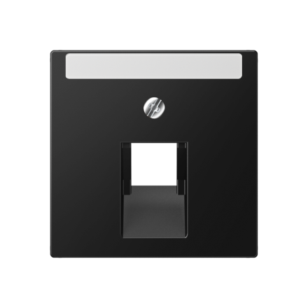 Jung A569-1NAPLUASWM cover for IAE/UAE connection boxes 1 x 8-pin, with label field, thermoplastic painted, series A, graphite black matt